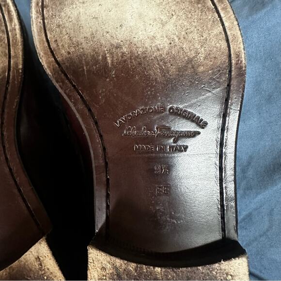 Salvatore Ferragamo Leather Loafers Men's Size 9.5 - Picture 9 of 12